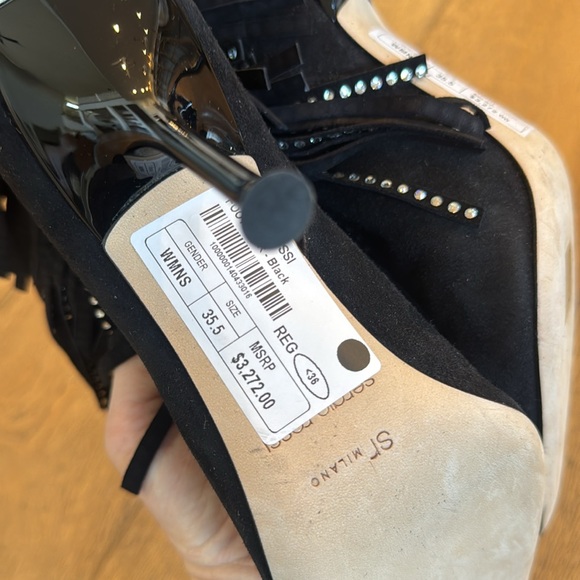 Sergio Rossi rhinestone fringe boots - Picture 4 of 6